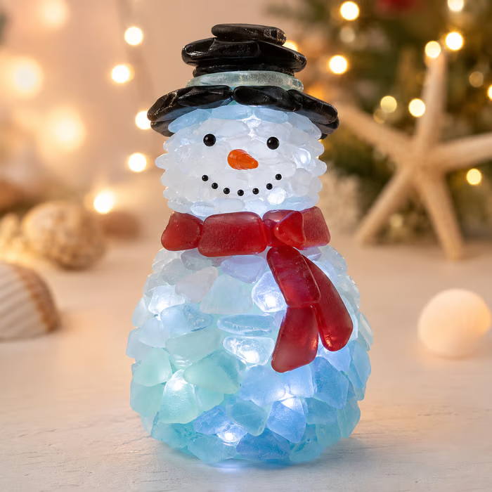 🔥Last Day 49% OFF – 🎅 Beginner-Friendly DIY Lighted Sea Glass Santa Christmas Decor Kit | Complete Kit with Sea Glass Pieces, Warm Fairy Lights & Step-by-Step Guide Included 💕