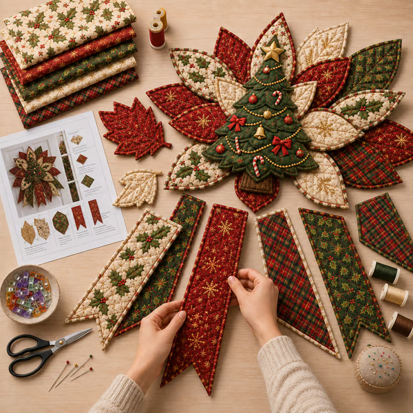 🎄Beginner-Friendly Oversized Christmas Character Quilted Door Hanger Sewing Kit | Complete Kit with All Tools & Step-by-Step Guide Included 💕