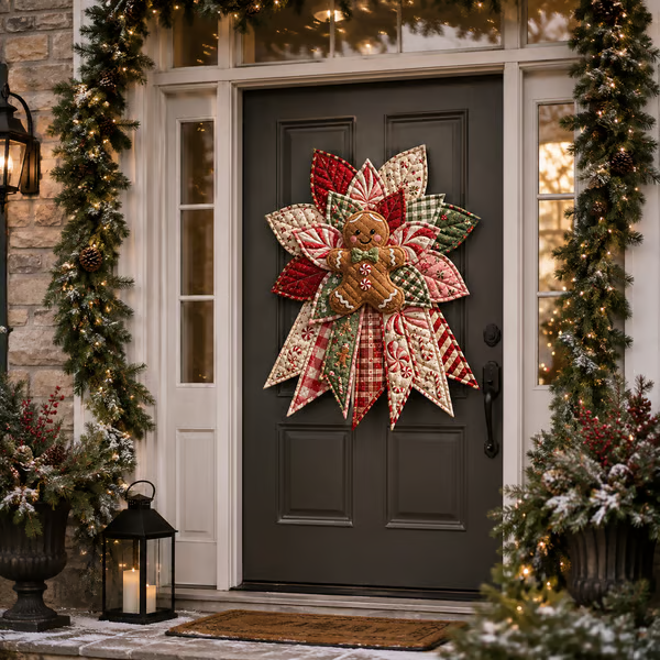 🎄Beginner-Friendly Oversized Christmas Character Quilted Door Hanger Sewing Kit | Complete Kit with All Tools & Step-by-Step Guide Included 💕