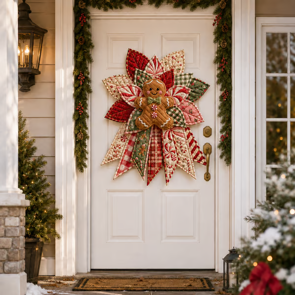 🎄Beginner-Friendly Oversized Christmas Character Quilted Door Hanger Sewing Kit | Complete Kit with All Tools & Step-by-Step Guide Included 💕