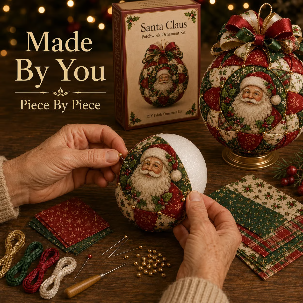 🎄 Christmas Classics Patchwork Ornament DIY Kit