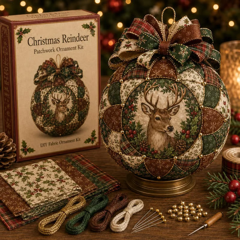 🎄 Christmas Classics Patchwork Ornament DIY Kit