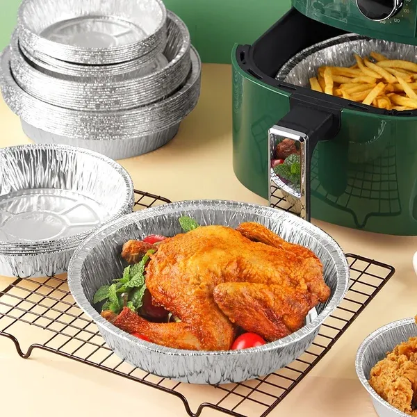 (🌲Early Christmas Sale- SAVE 48% OFF)50 Pcs Set Reusable Aluminum Foil Air Fryer Liners-BUY 2 GET EXTRA 10 % OFF-Festivesl