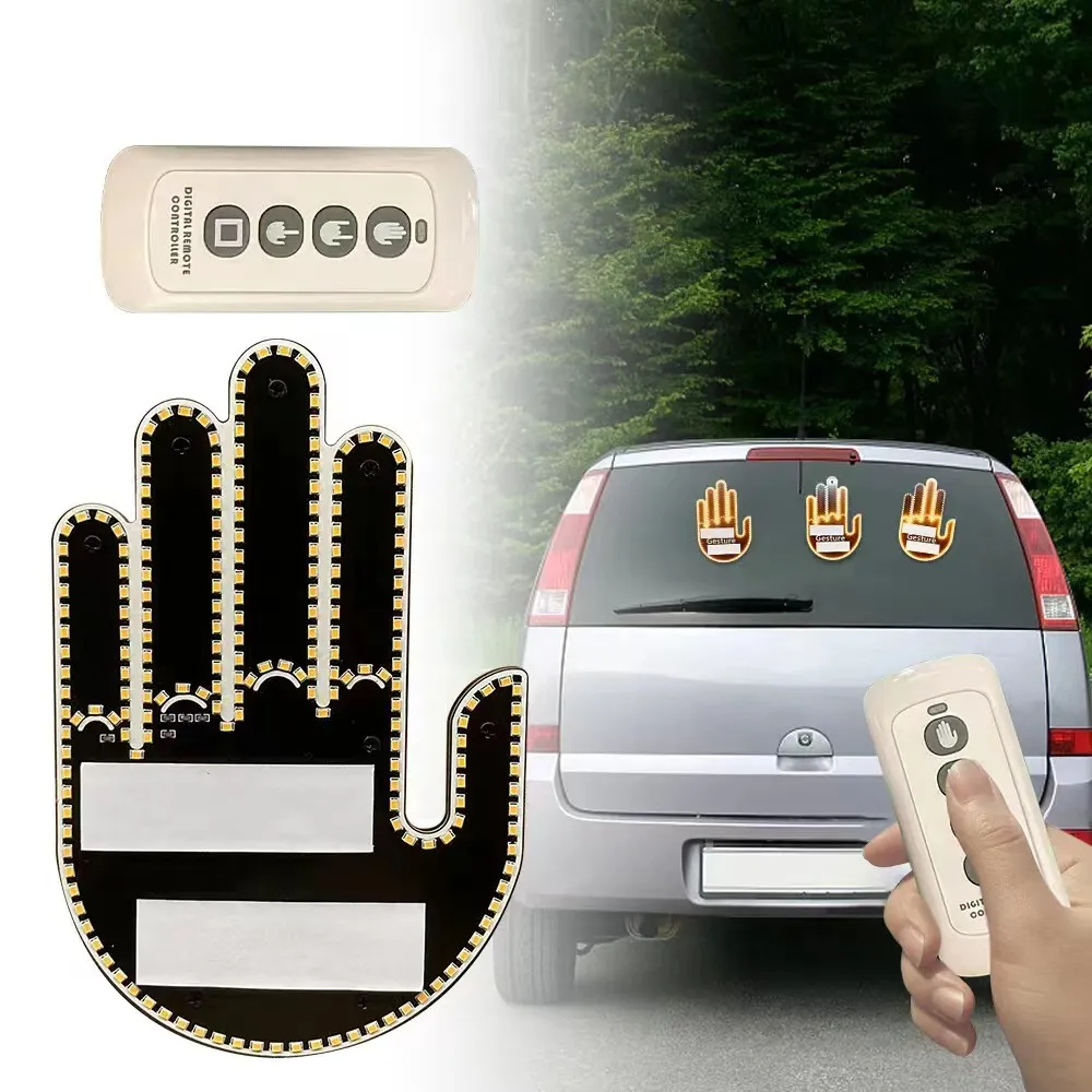 Middle Finger Gesture Light with Remote-Festivesl