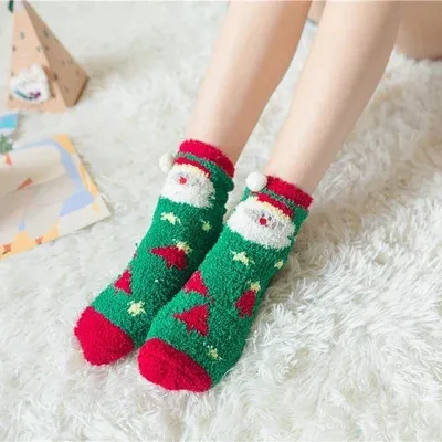 (🌲EARLY CHRISTMAS SALE - 49% OFF) 🎁🧦Christmas Style Thickened Warm Socks - Gift Wrapping🎁BUY 4 GET EXTRA 10% OFF-Festivesl