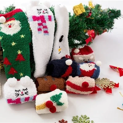 (🌲EARLY CHRISTMAS SALE - 49% OFF) 🎁🧦Christmas Style Thickened Warm Socks - Gift Wrapping🎁BUY 4 GET EXTRA 10% OFF-Festivesl