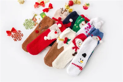 (🌲EARLY CHRISTMAS SALE - 49% OFF) 🎁🧦Christmas Style Thickened Warm Socks - Gift Wrapping🎁BUY 4 GET EXTRA 10% OFF-Festivesl