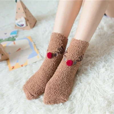 (🌲EARLY CHRISTMAS SALE - 49% OFF) 🎁🧦Christmas Style Thickened Warm Socks - Gift Wrapping🎁BUY 4 GET EXTRA 10% OFF-Festivesl