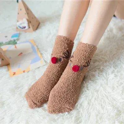 (🌲EARLY CHRISTMAS SALE - 49% OFF) 🎁🧦Christmas Style Thickened Warm Socks - Gift Wrapping🎁BUY 4 GET EXTRA 10% OFF-Festivesl