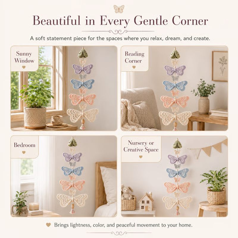 🔥LAST DAY 50% OFF - 🦋Butterfly Garden Cascade DIY Crochet Kit