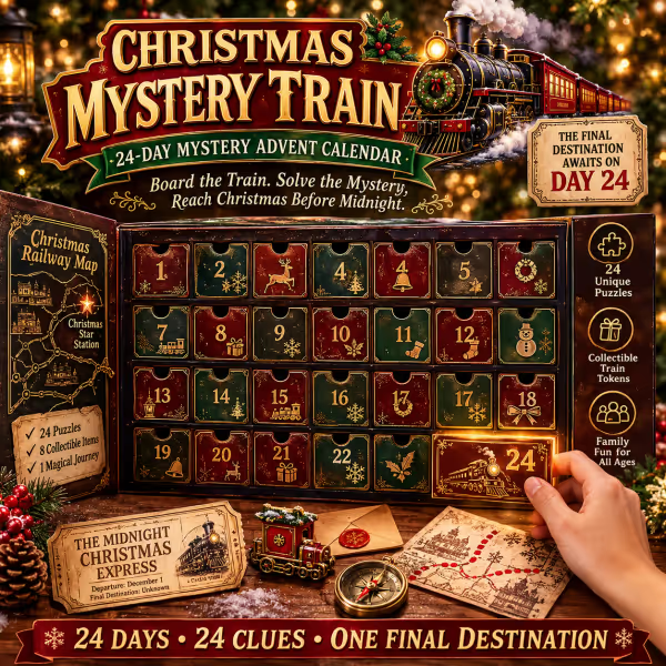 ⏳ Last Day 50% OFF – 🎁✨24-Day Mystery Adventure Advent Calendar Collection | 24 Clues, Hands-On Puzzles & One Final Reveal