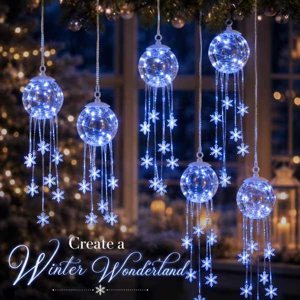 ❄️⛄️Winter Magic Snowflake – LED Hanging Christmas Ornament❄️