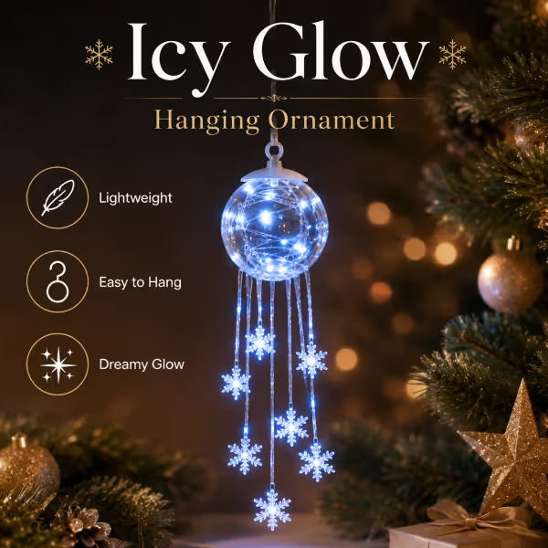 ❄️⛄️Winter Magic Snowflake – LED Hanging Christmas Ornament❄️