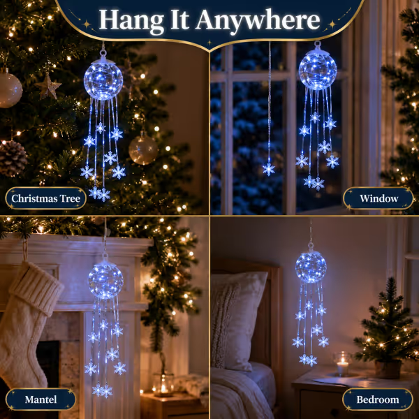 ❄️⛄️Winter Magic Snowflake – LED Hanging Christmas Ornament❄️