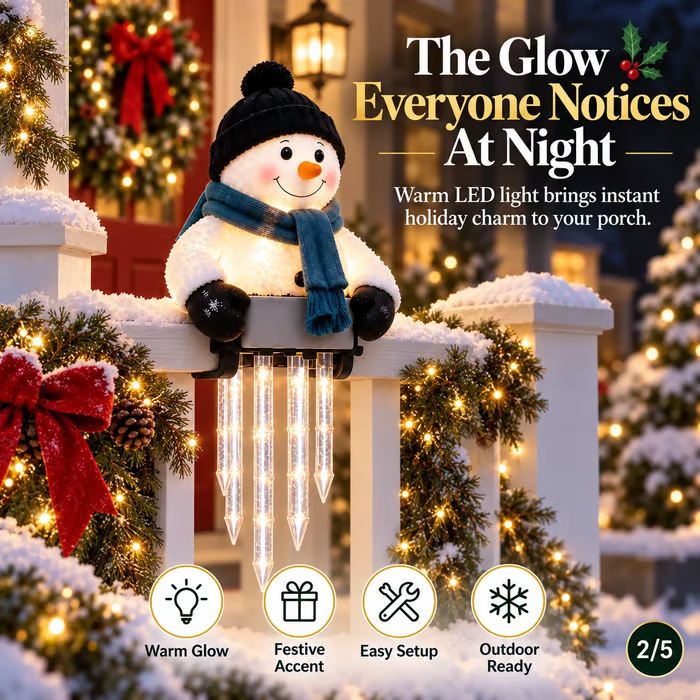 ⛄ Today 49% OFF - WinterGlow Snowman Icicle Light Decor