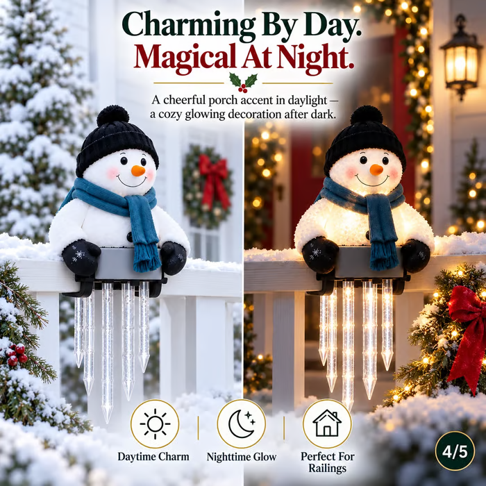 ⛄ Today 49% OFF - WinterGlow Snowman Icicle Light Decor