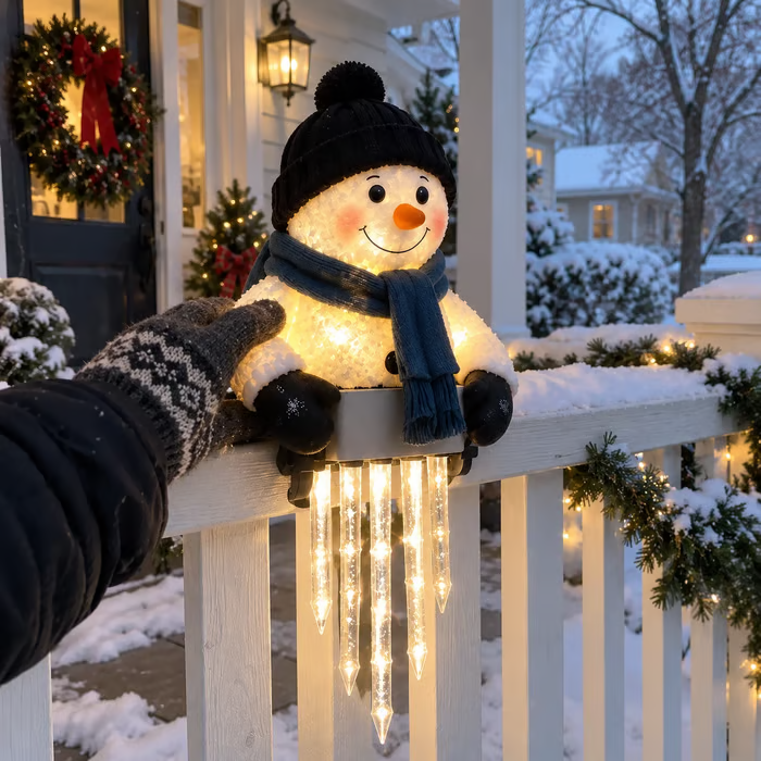 ⛄ Today 49% OFF - WinterGlow Snowman Icicle Light Decor