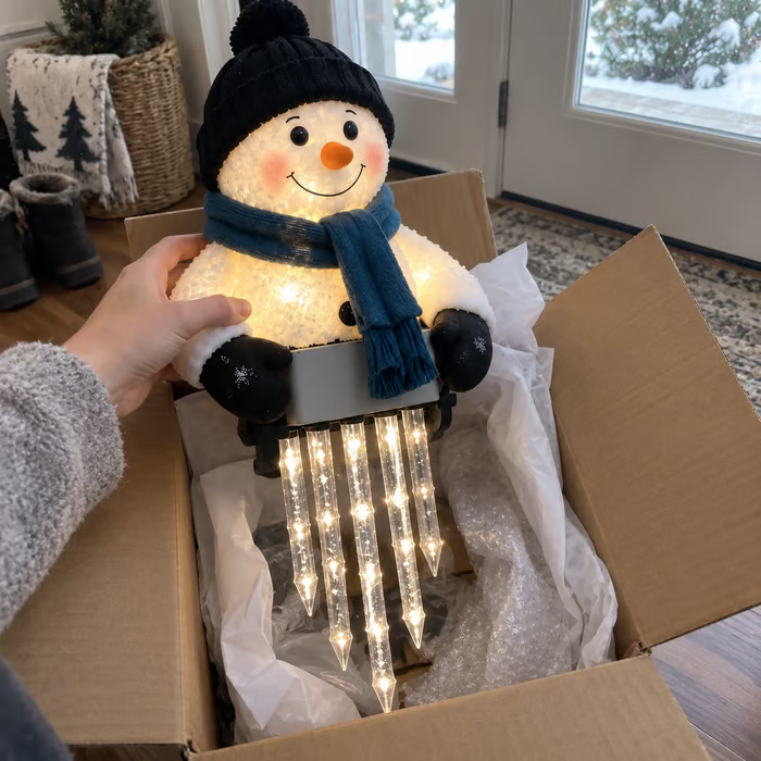⛄ Today 49% OFF - WinterGlow Snowman Icicle Light Decor