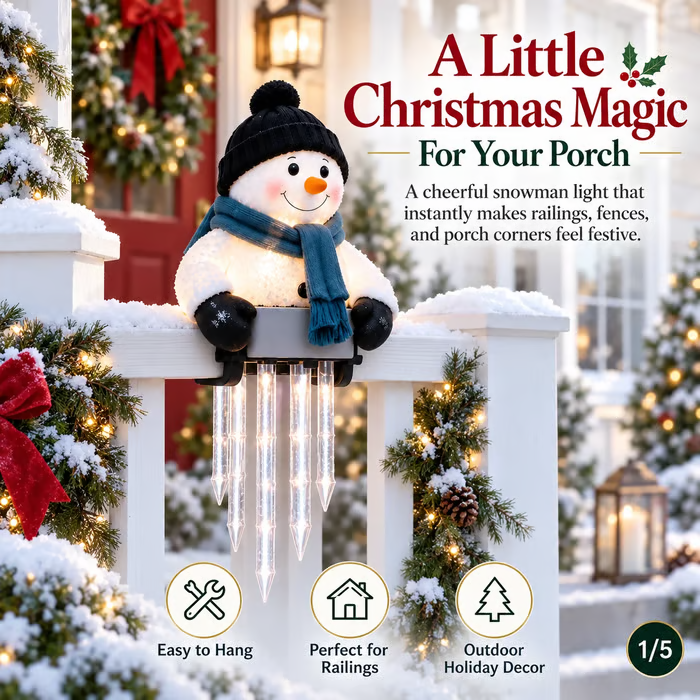 ⛄ Today 49% OFF - WinterGlow Snowman Icicle Light Decor