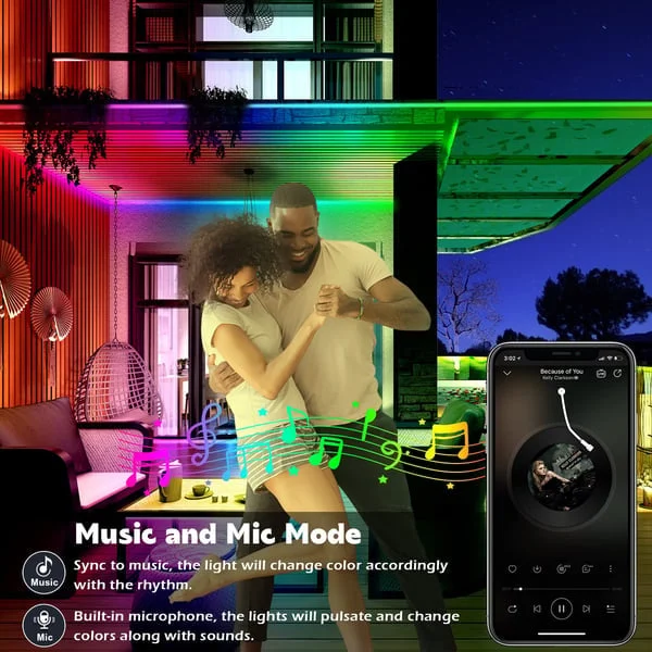 🎄Christmas Sale 70% OFF🔥Wi-Fi Bluetooth Smart Led for outdoor-Festivesl