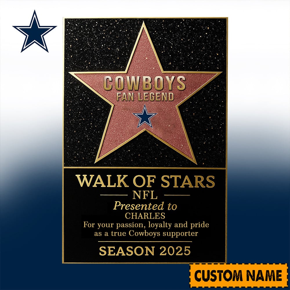 NFL Personalized Walk Of Stars Acrylic Block Plaque Funny Christmas Gift For Family - Limited Edition-Festivesl