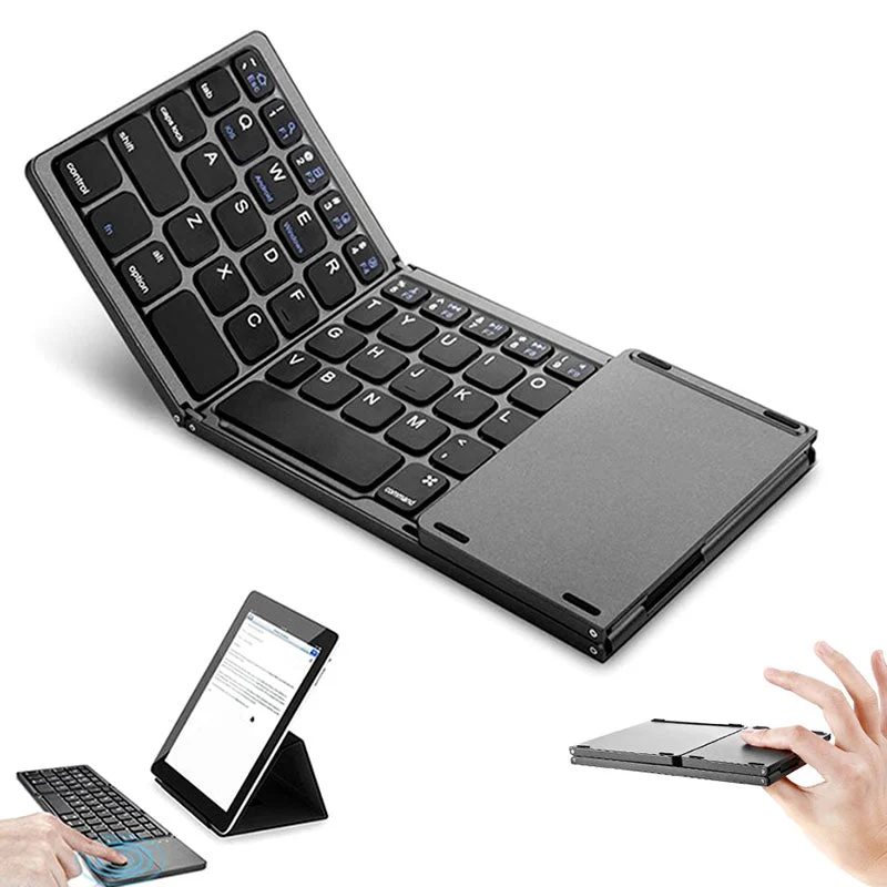🔥Last Day Promotion 49% OFF🔥Foldable Bluetooth Keyboard with Touchpad-Festivesl