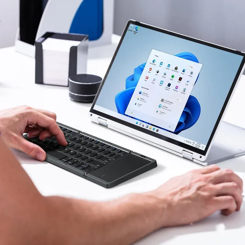 🔥Last Day Promotion 49% OFF🔥Foldable Bluetooth Keyboard with Touchpad-Festivesl