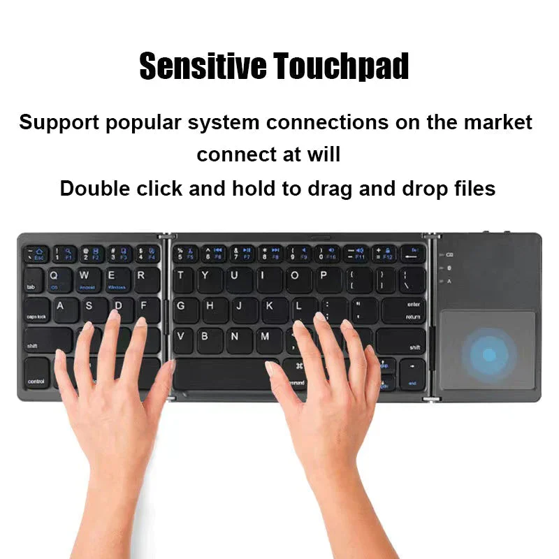 🔥Last Day Promotion 49% OFF🔥Foldable Bluetooth Keyboard with Touchpad-Festivesl