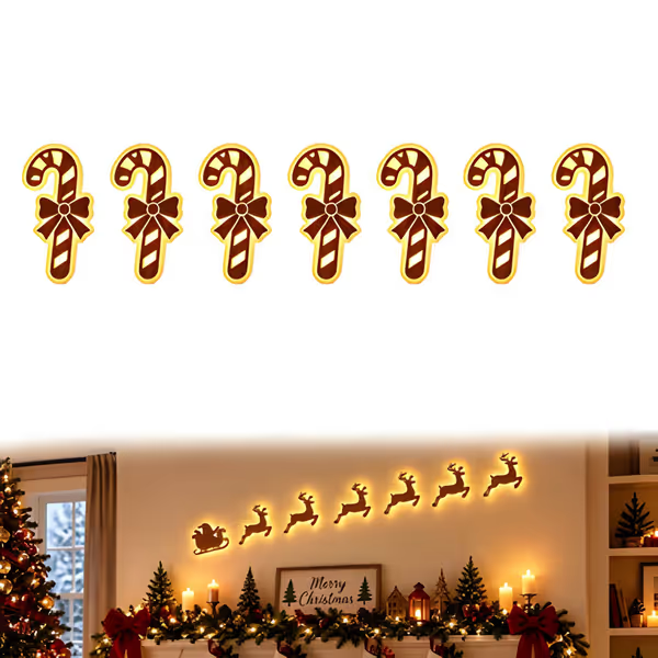 🎄 LED Reindeer Wall Decorations - ✨Festive Christmas Lighting