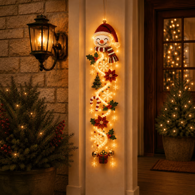⏳ Last day! 49% OFF – 🎅MerryCascade Glowing Christmas Door Hanger