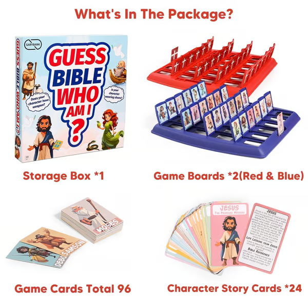 🔥LAST DAY 50% OFF✝️Guess Bible Who I Am Board Games for Kids