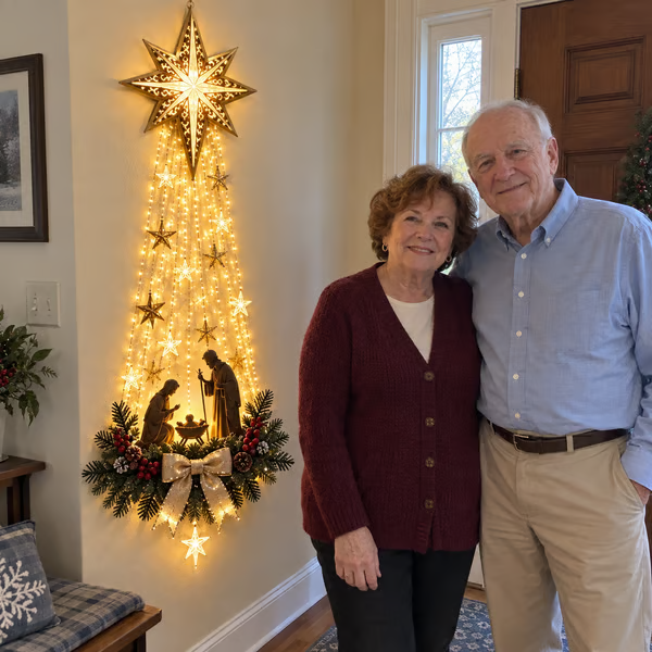 ✝️ Bethlehem Star of Fait – Lighted Nativity Wall Decor