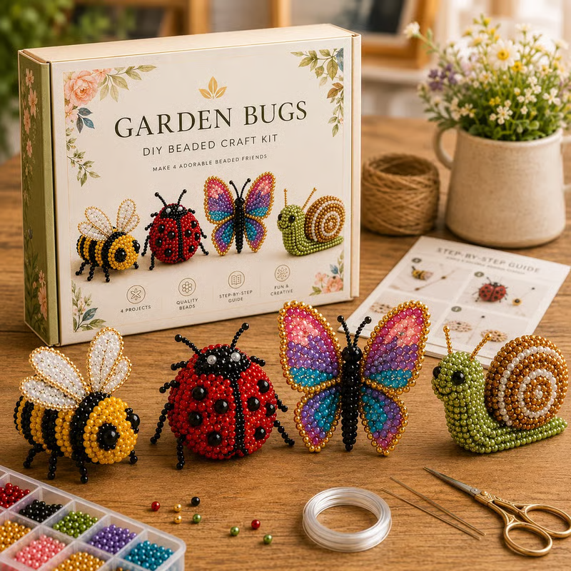 ✨Buy 3 Get 1 Free✨-🧵✨ Tiny 3D Beaded Animal DIY Kit