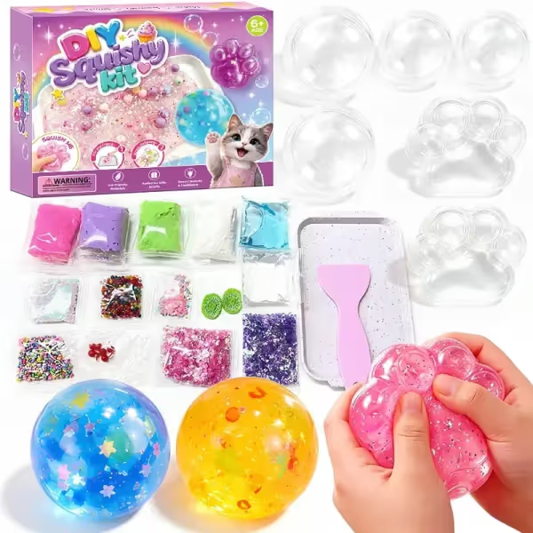 ⭐2026 Hot Sale🐾 Kawaii DIY Cat Paw Kit – Super Soft Squishy Craft for Creative & Sensory Fun