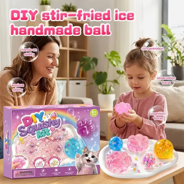 ⭐2026 Hot Sale🐾 Kawaii DIY Cat Paw Kit – Super Soft Squishy Craft for Creative & Sensory Fun