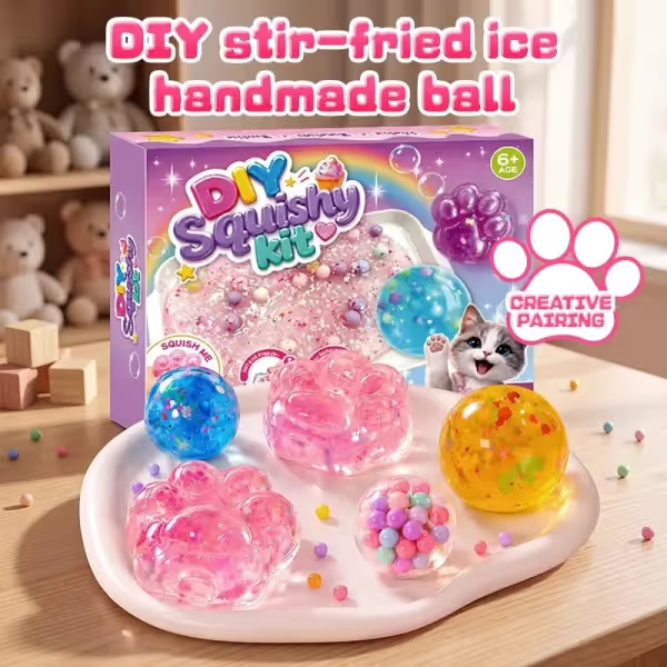 ⭐2026 Hot Sale🐾 Kawaii DIY Cat Paw Kit – Super Soft Squishy Craft for Creative & Sensory Fun