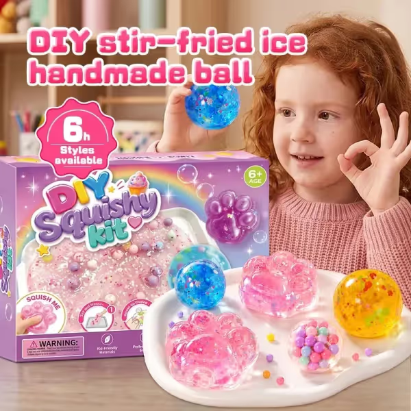 ⭐2026 Hot Sale🐾 Kawaii DIY Cat Paw Kit – Super Soft Squishy Craft for Creative & Sensory Fun