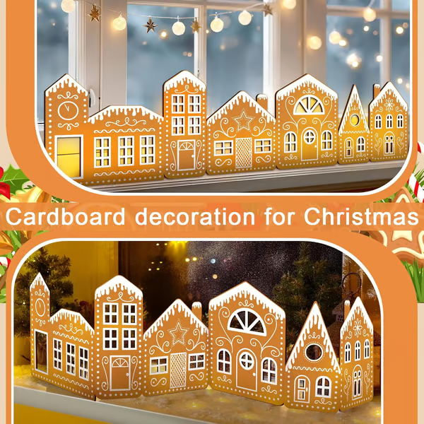 🔥LAST DAY 50% OFF- 🎄Christmas Gingerbread House Decorations with LED Lights💡