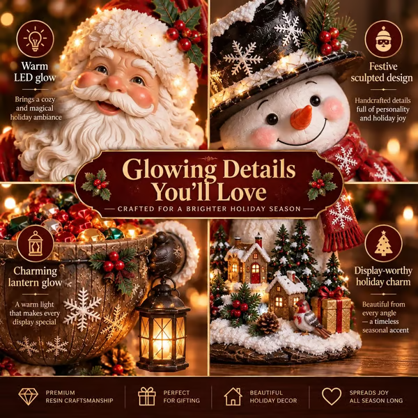 💯🎄 Christmas Sale – 49% OFF ✨ Lighted Christmas Candy Bowl Collection – 5 Festive Holiday Designs