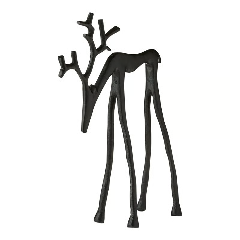 🎅Christmas bestsellers 🦌2 PC Black Reindeer Statues Christmas Decorations Set