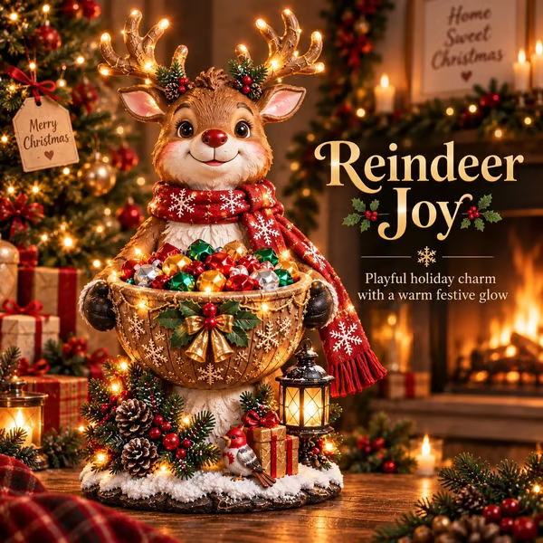 💯🎄 Christmas Sale – 49% OFF ✨ Lighted Christmas Candy Bowl Collection – 5 Festive Holiday Designs