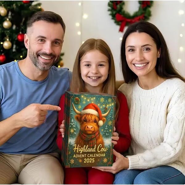 🎅Christmas Limited Release! - 3D Handmade Highland Cow Advent Calendar 2025