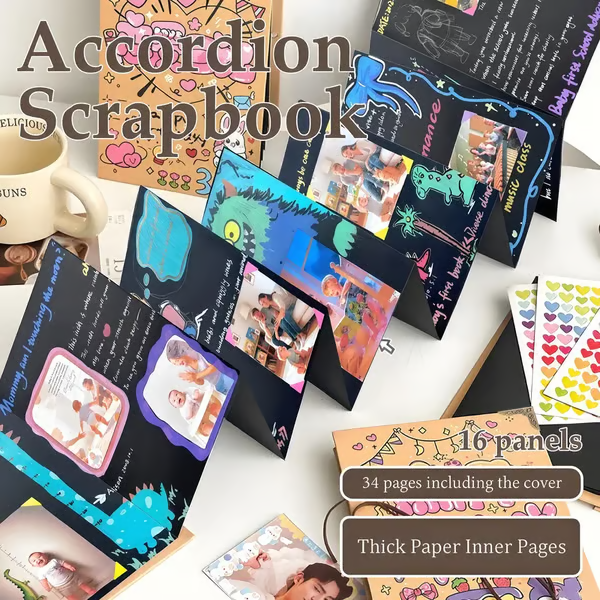 🔥Last Day 50% OFF-✨The Memory Keeper: 99+ Inch Accordion Scrapbook Album📚