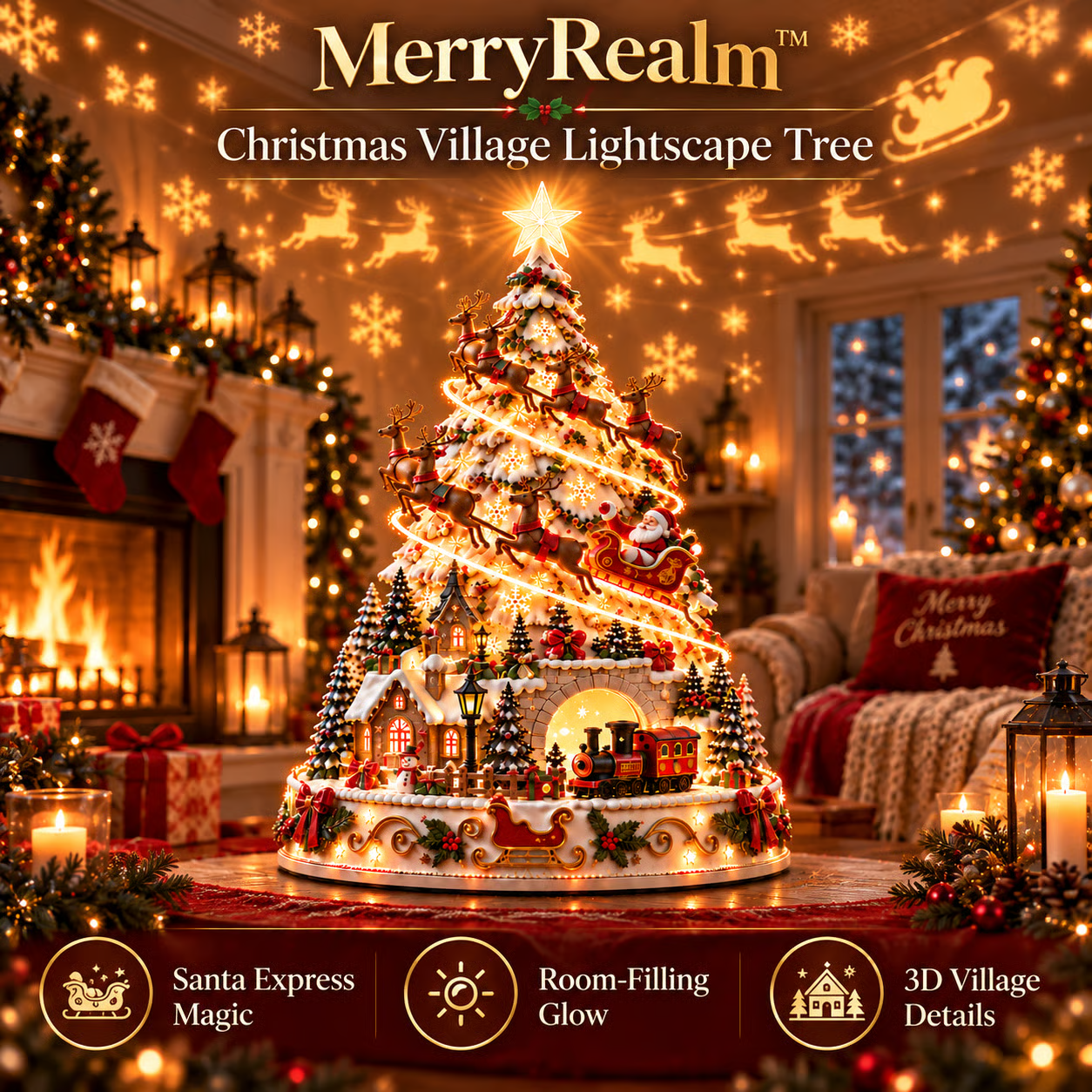 💯 60,000+ Sold - 🎄Christmas Village Lightscape Tree
