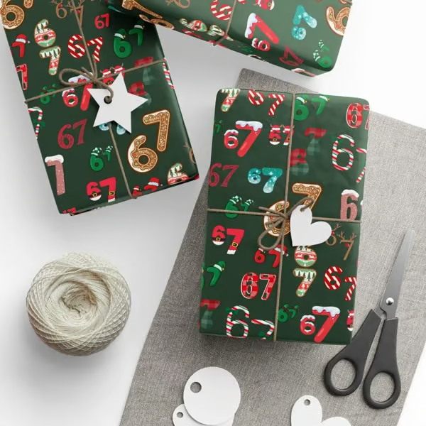 🔥LAST DAY 50% OFF - 🎁67 Meme Christmas Gift Wrap – Wrap Your Presents in Viral Holiday Fun 🎄