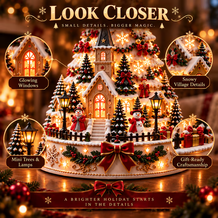 💯 60,000+ Sold - 🎄Christmas Village Lightscape Tree