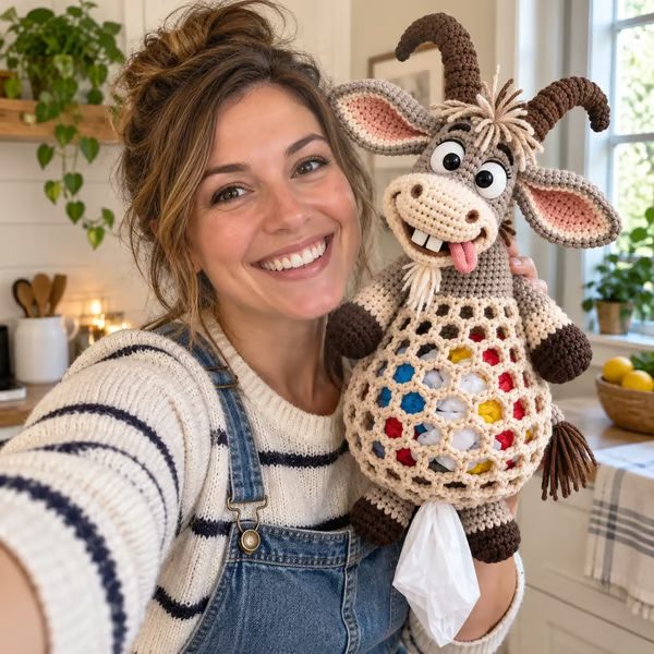 🧶Crochet Animal Bag Holder DIY Kit – Cute & Functional Hanging Storage Craft Kit