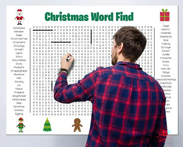 🎉 Jumbo Thanksgiving Word Search Poster – Giant 36"x24" Wall Game! 🎉