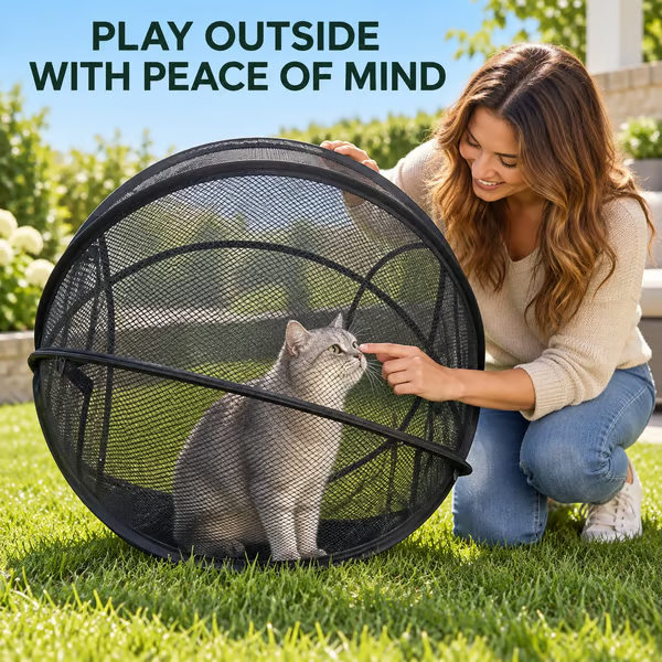 🐱 Pop-Up Cat Outdoor Playpen — Let Your Cat Explore Freely But Safely | Portable Mesh Haven for Backyard & Travel | 🚚 Buy 2 Free Shipping