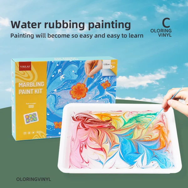 🎨🎨Water Marbling Paint Art Kit🎁The perfect gift for Christmas-Festivesl